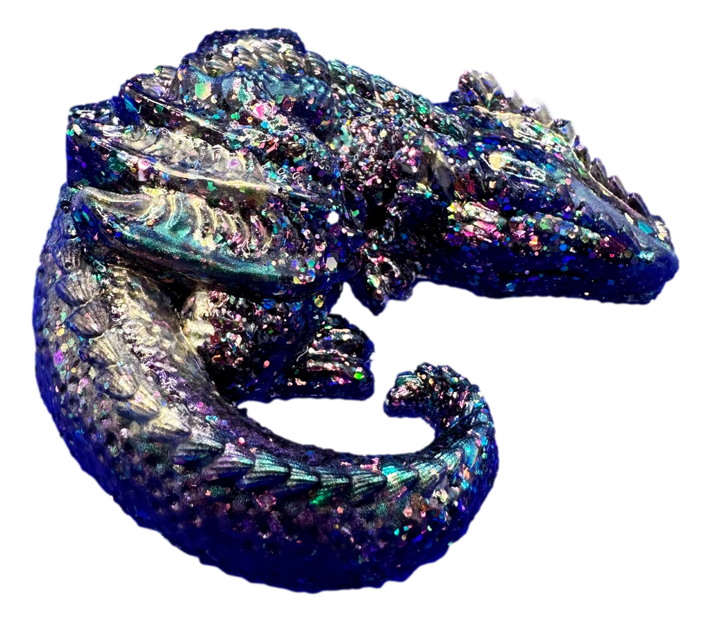 Green & Gold Shimmer Sleeping Dragon