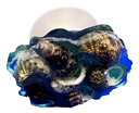 Ocean Blue Geode with Shells Phone Grip