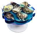 Ocean Blue Geode with Shells Phone Grip