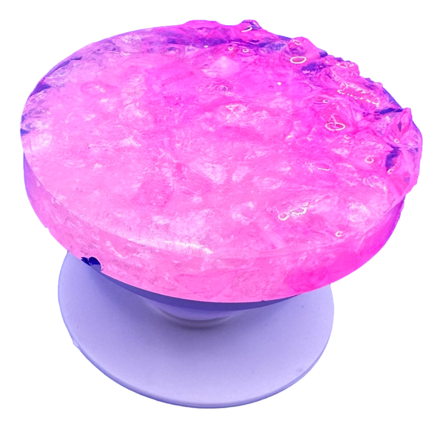 2-tone Pink Stone Round Phone Grip