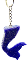 Silver & Purple Glitter Mermaid Tail Keychain