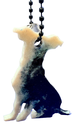 Black & Cream Dog Keychain