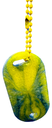 Blue & Yellow Shaker Pendant Keychain