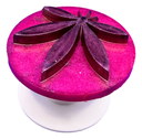 Violet Pot Leaf on Magenta Phone Grip