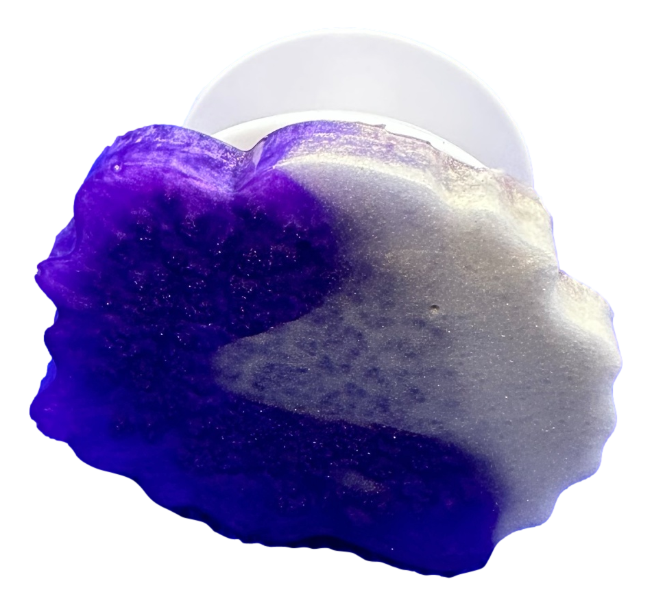 Purple & Cream Geode Phone Grip