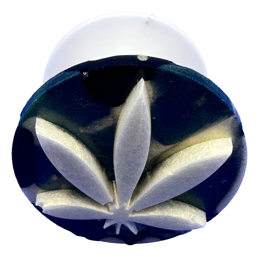 Camo-coloured Pot Leaf Phone Grip