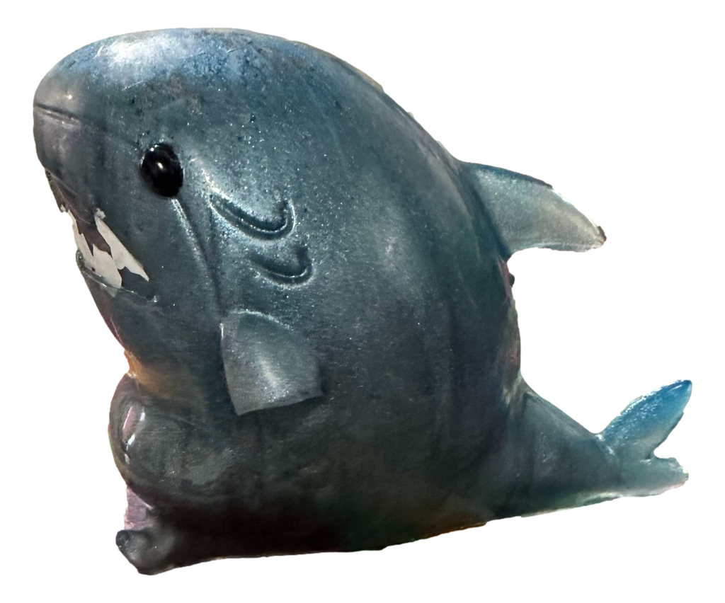 Blue/Grey Cartoon Resin Shark