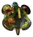 Large Swampy Resin Turtle