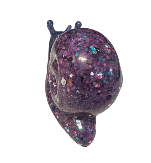 Purple Pizzazz Resin Snail