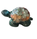 Blooming Backyard Resin Turtle