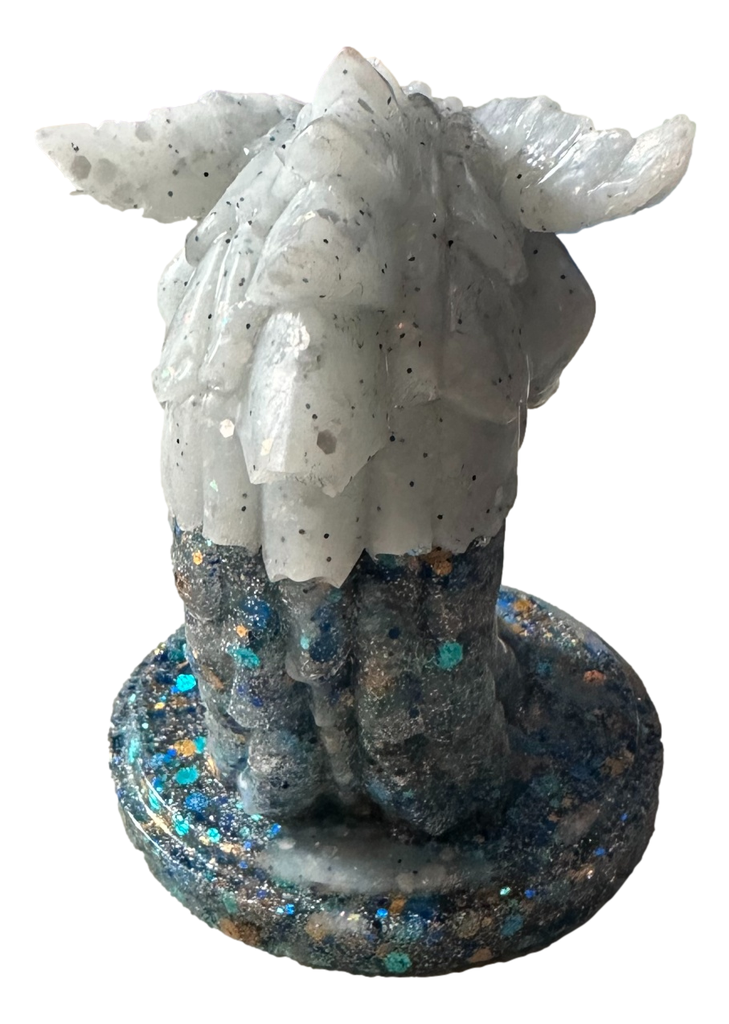 Two-tone Resin Dragon's Head in Blues