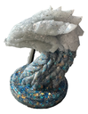 Two-tone Resin Dragon's Head in Blues