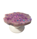 Soft Pinky-white Geode with Glitter Phone Pop