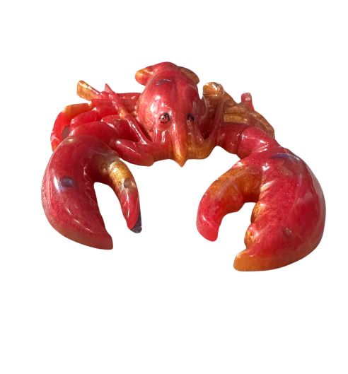 Red & Orange Lobster Resin Decor