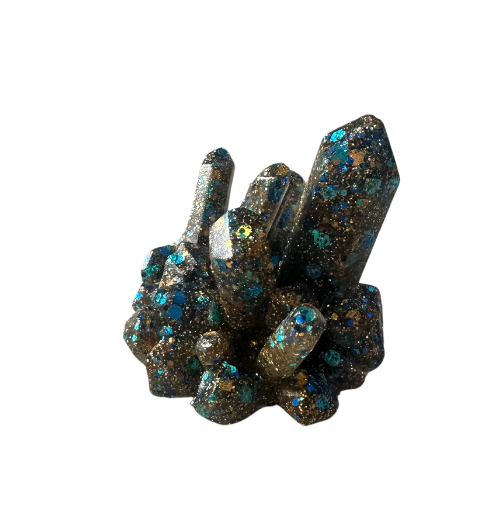 Blue & Teal Resin Cluster