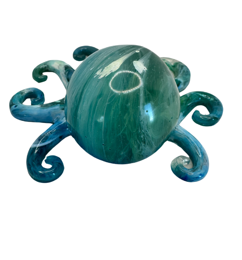 Seafoam Swirls Resin Octopus