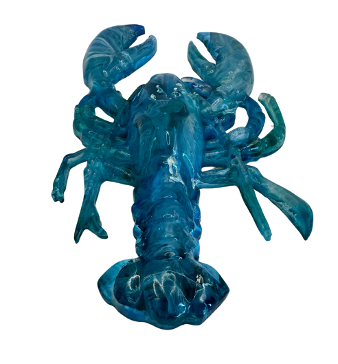Blue Lagoon Swirl Crustacean - Resin Lobster