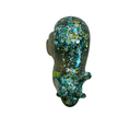 Golden Green Glitter Resin Snail