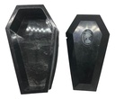 Black & Wispy Grey Coffin Trinket Box