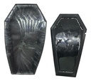 Black & Wispy Grey Coffin Trinket Box