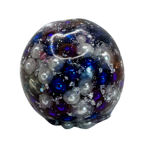 Sparkling Spectra Resin Skull