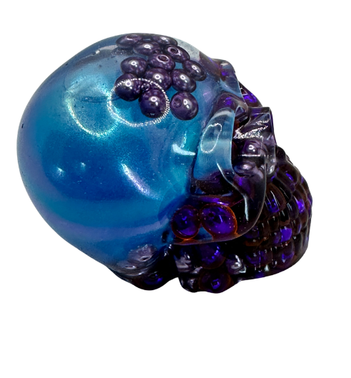 Galactic Glimmer Resin Skull