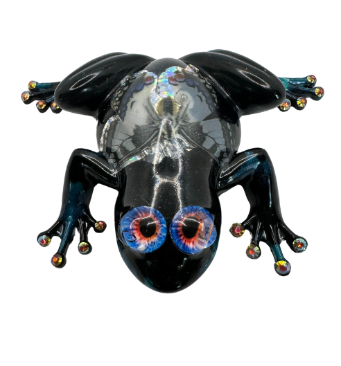 Blue-eyed Butterfly Resin Frog