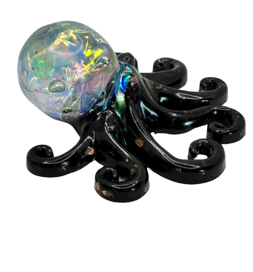 Iridescent Head Resin Octopus