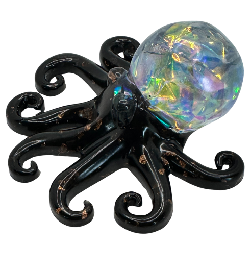 Iridescent Head Resin Octopus