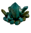 Teal & Green Resin Spike Cluster