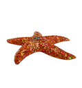 Brilliant Orange Glitter Resin Starfish