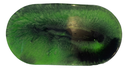 Black Rimmed Green Oval Trinket Tray