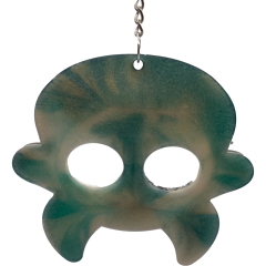 Black, Grey, Cream & Green Cow Self-Defence Keychain