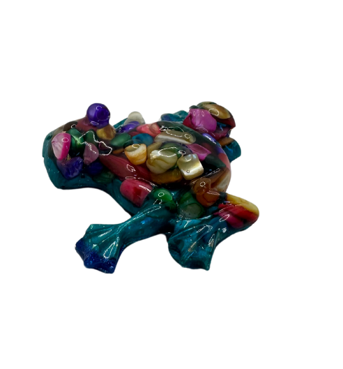 Whimsical Warty Wonder Resin Frog