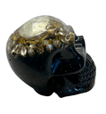 Obsidian Sparkle Resin Skull