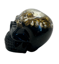 Obsidian Sparkle Resin Skull