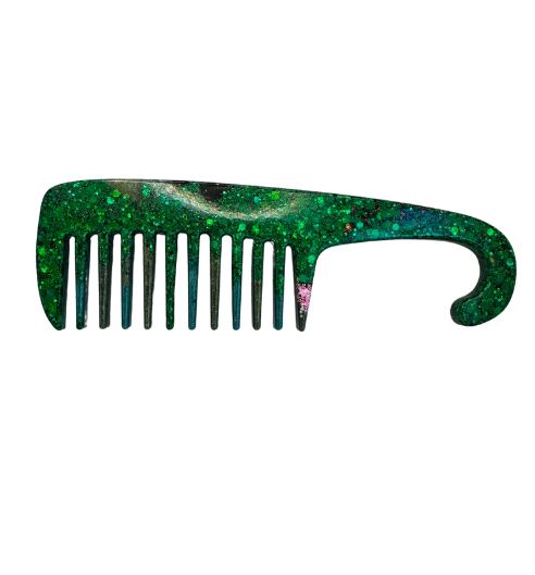 Sparkling Green Resin Comb