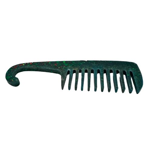 Sparkling Green Resin Comb