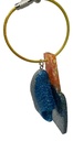 Blue & Orange Glitter Nail Polish Key Chain