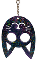 Blue & Purple  Cat Face Safety Keychain