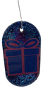 Blue & Purple Glitter Gift Tag Tree Ornament