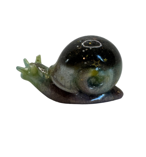 Colorful Sand Spiral Resin Snail