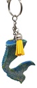 Blue & Yellow Curved Mermaid Tail Key Chain