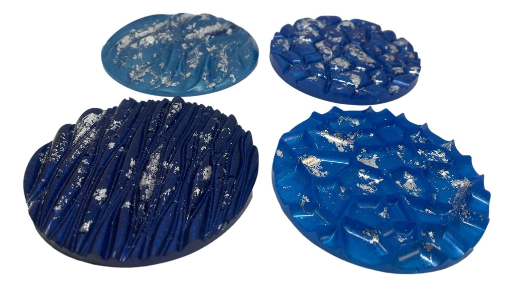 Blue Coaster Set with Tray