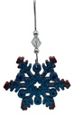 Blue Glitter Snowflake Tree Ornament