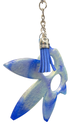 Blue Mix  Pot Leaf Keychain