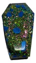 Blue Splotch Coffin Trinket Box