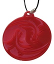 Yin Yang Dragon Art Keychain in Red