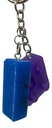 Purple & Blue Lego Keychain