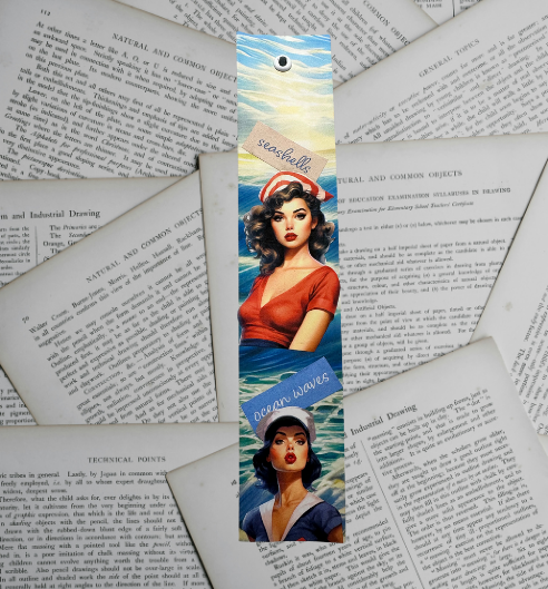 Pinup Sailor Girls Paper Bookmark 
